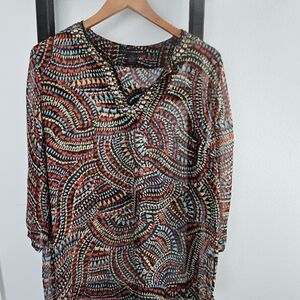 Multicolored embellished blouse
